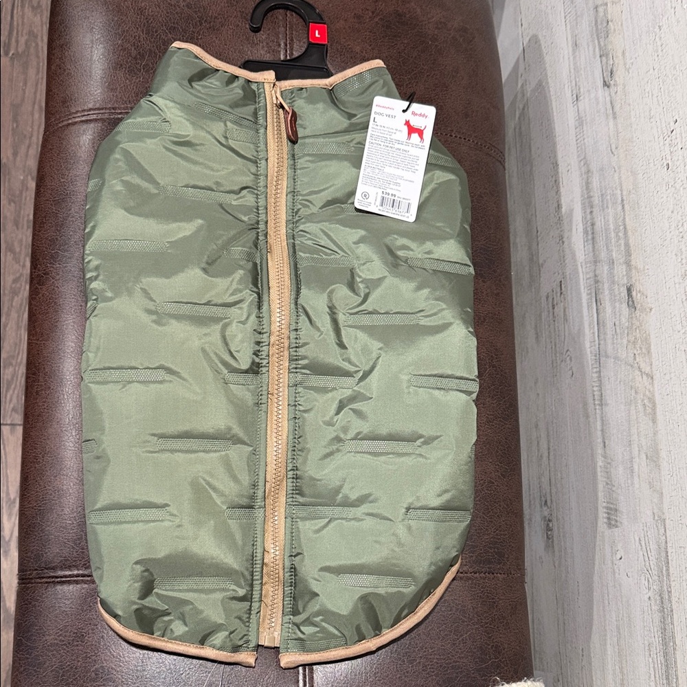 Green Quilted Dog Vest